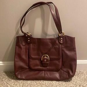 Leather Coach Bag- Perfect for Winter!